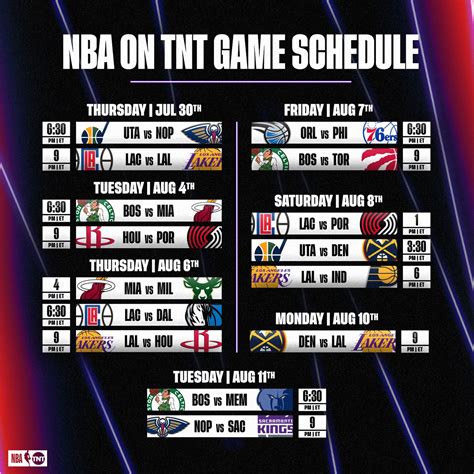 nba schedule tomorrow